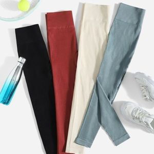 4 pcs rib knits sports leggings